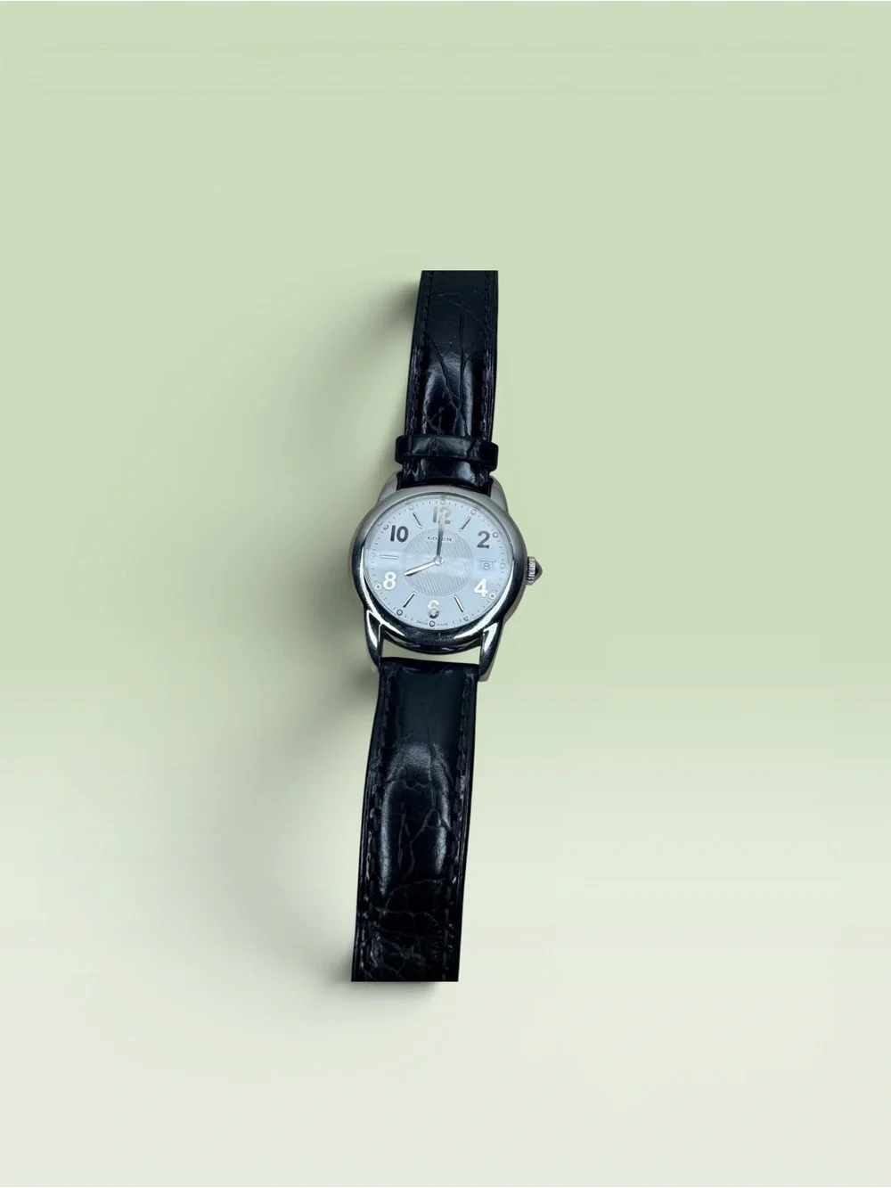 Coach Carlyle Croc Embossed Watch